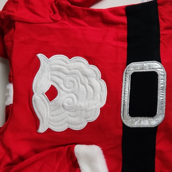 NWT- Cat&Jack- Santa One Piece Bodysuit w/hood - Red/White - 18M - Picture 4 of 5